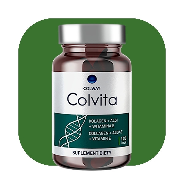 Colway Colvita 120 kapsułek Kolagen Naturalny Witamina E Algi