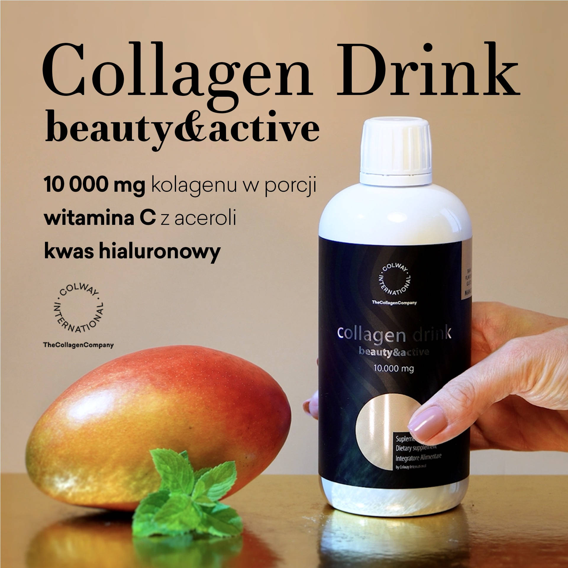 Collagen Drink Beauty & Active 10000mg Colway - Obfita porcja białka młodości!